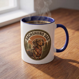 Tasse à café Papa Teckel   Cadeau pour papa chien 