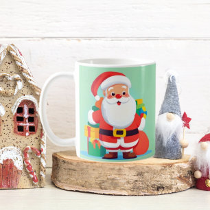 Tasse à café Père Noël joueur