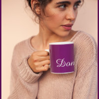 Tasse à café personnalisable avec nom tendance vio