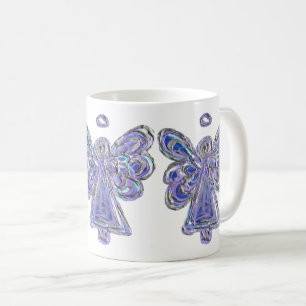 Tasse à café personnalisée Ange Gardien Violet