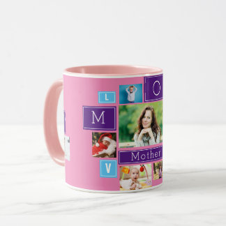 Tasse à café personnalisée avec collage de photos