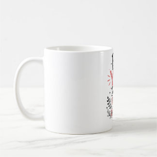 Tasse à café personnalisée avec nom floral | Fleur