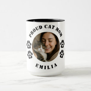 Tasse à café personnalisée avec photo de chat fièr