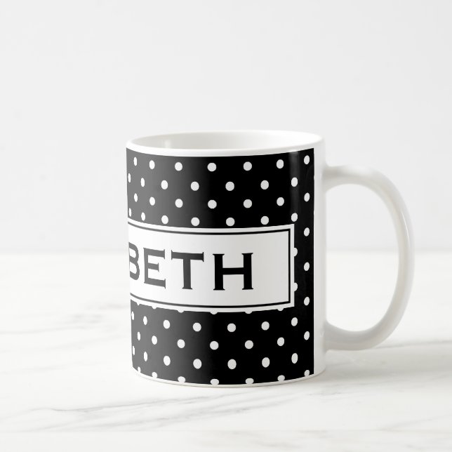 Tasse à café personnalisée avec pois (Droite)
