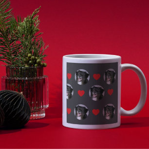 Tasse à café personnalisée avec visages flottants