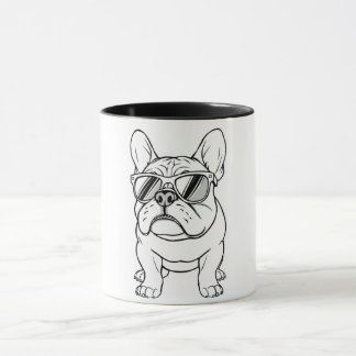 Tasse à café personnalisée Cool French Bulldog