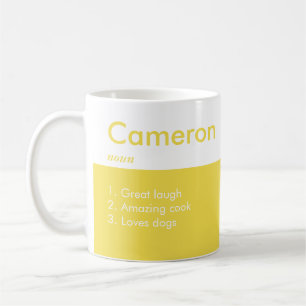 Tasse à café personnalisée rayée