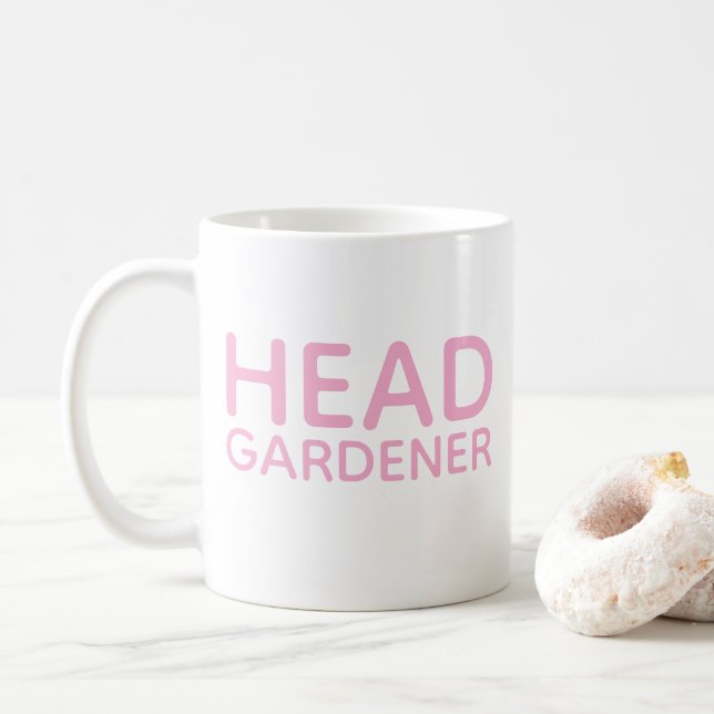 Tasse à café Pink Head Gardener (Avec donut)