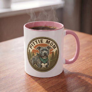 Tasse à café Pittie Mom   Cadeau pour maman de sau