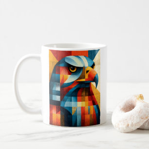 Tasse à café Pop Art Abstrait Aigle Géométrique Ré