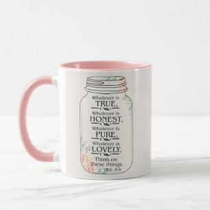 Tasse à café 'Réfléchissez à ces choses'