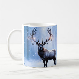 Tasse à café Renne dans la forêt magique
