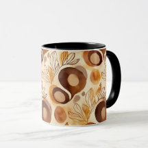 Tasse à café Résumé Botanique – Couleurs Douces de