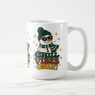 Tasse à café Rétro Bonhomme de Neige Hiver Vibes C