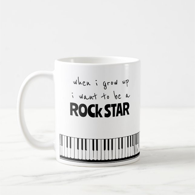 Tasse à café Rock Star Quand Je Grandirai (Gauche)