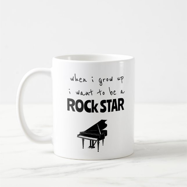 Tasse à café Rock Star Quand Je Grandirai (Gauche)