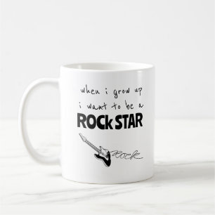 Tasse à café Rock Star Quand Je Grandis