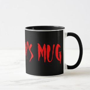 Tasse à café satanique avec fourchette rouge du di