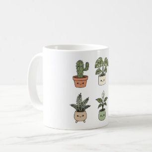 Tasse à café Six plantes heureuses Soulagement d