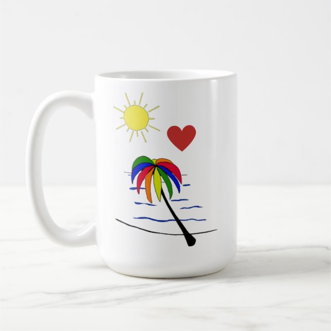 Tasse à café Sunny Palm Tree (Gauche)