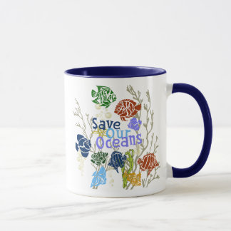 Tasse à café sur le thème du récif de corail nauti