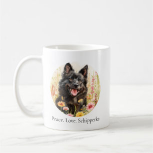 Tasse à café – Tasse Peace Love Schipperke Dog