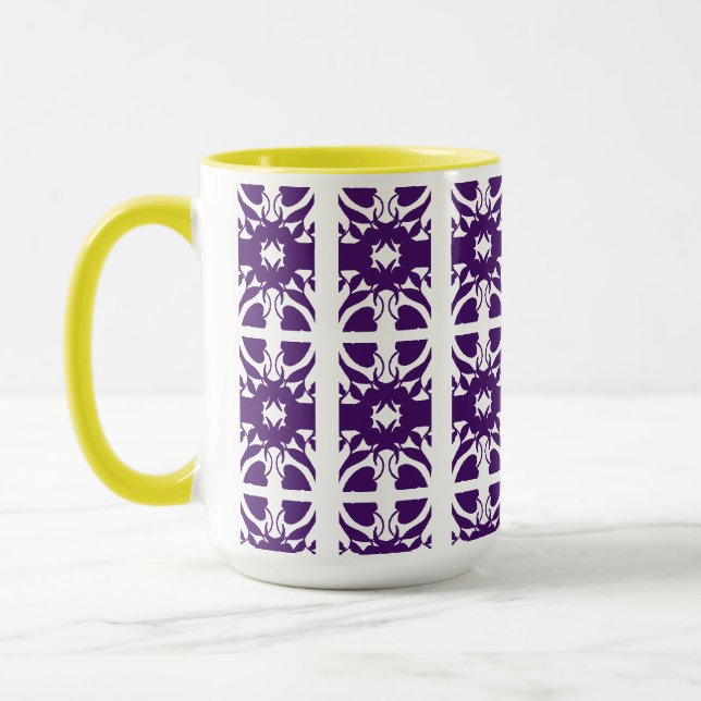 Tasse à café/thé à motif bleu roi foncé (Gauche)