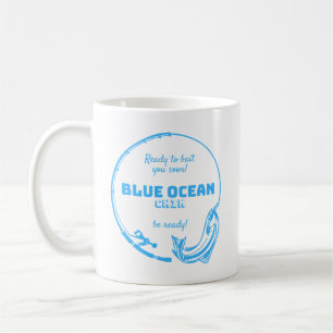 Tasse à café thème mer bleu