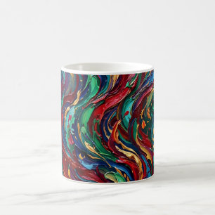 Tasse à café ton bijou de flamme abstraite