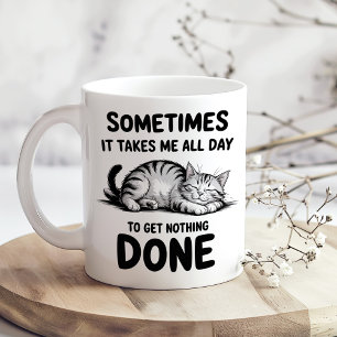 Tasse à café "Toute la journée à ne rien faire" Ch