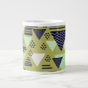 Tasse à café Triangles Géométriques Rétro