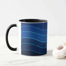 Tasse à café Vague océanique | Vagues de la mer bl