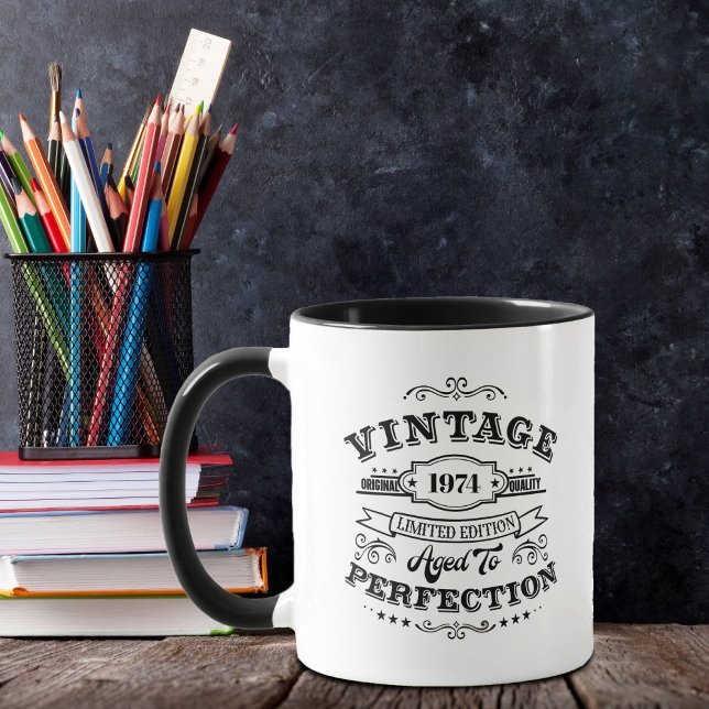 Tasse à café vintage vieillie à la perfection (Créateur téléchargé)