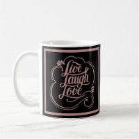 Tasse à café 'Vivre rire aimer'