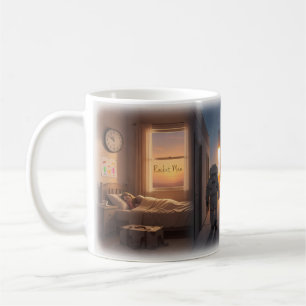 Tasse à café Voyage spatial de l'homme-fusée