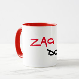Tasse à café Zag Dog garniture rouge