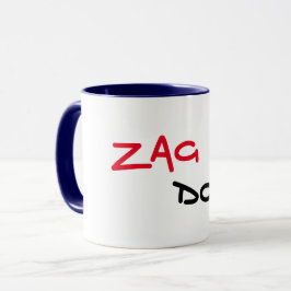 Tasse à café Zag Dog Navy Trim