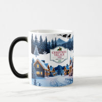 Tasse à changement de couleur de Village de Noël –