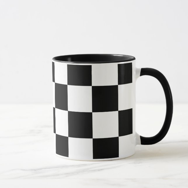 Tasse à damiers noir et blanc (Droite)