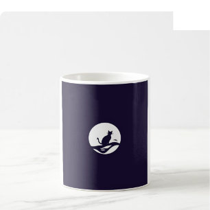 Tasse à dessin linéaire Halloween - Violet et noir