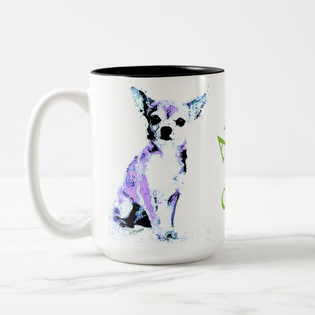 Tasse à deux tons 2 d'Aww Chiwawa (Gauche)
