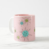 Tasse à deux tons atomique iconique rose de