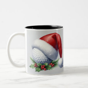 Tasse à deux tons avec une balle de golf portant u