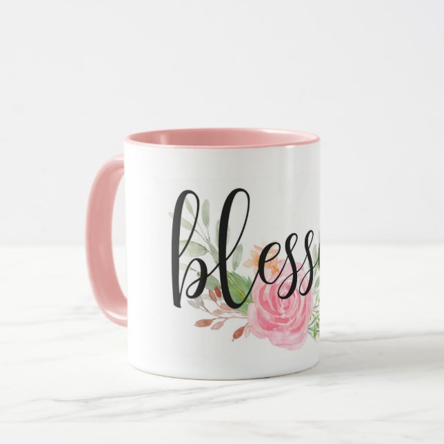 Tasse à deux tons bénie magnifique (Devant gauche)