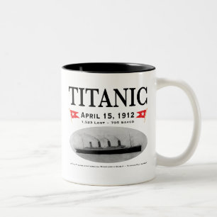 Tasse à deux tons de bateau titanique de fantôme