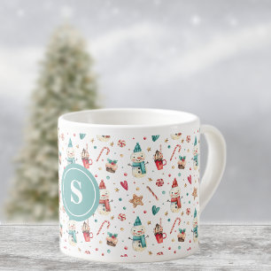 Tasse à expresso 180ml motif bonhomme de neige et