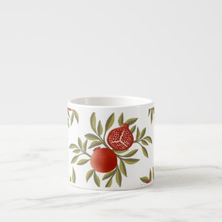 Tasse à expresso botanique à motif de grenade
