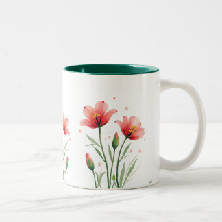 tasse à fleurs peintes