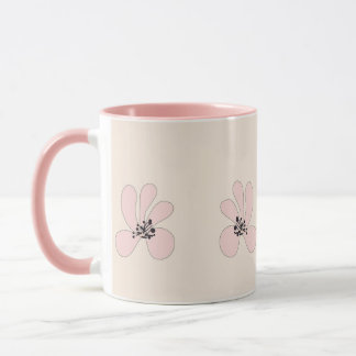 tasse à fleurs roses