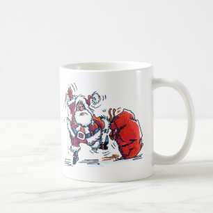 Tasse à gauche de Père Noël en colère